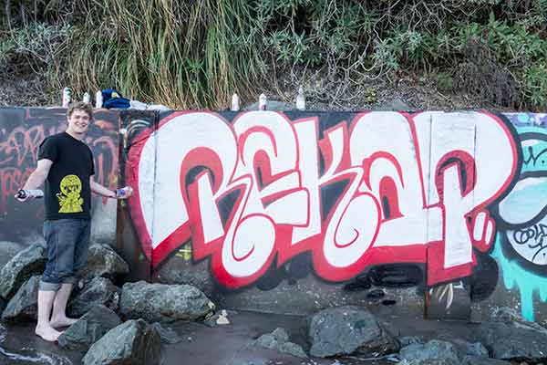beach grafitti