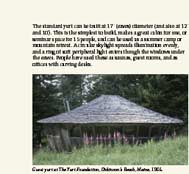 Guest yurt at The Yurt Foundation, Dickinsons Reach, Maine, 1966