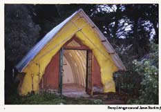 Straw bale vault in Northern California